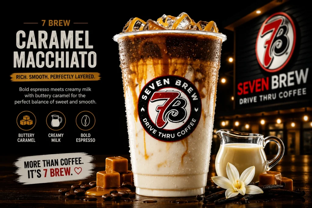 Ingredients in a 7 Brew Caramel Macchiato