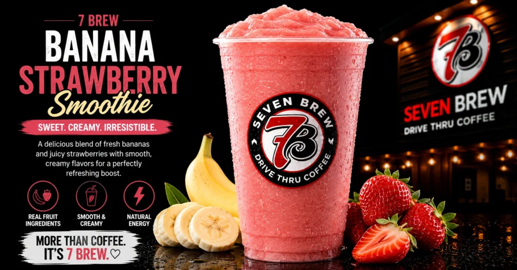 Ingredients in the 7 Brew Banana Strawberry Smoothie