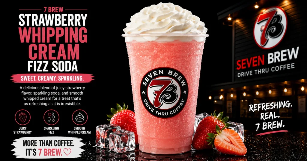 What Is in the 7 Brew Strawberry Whipping Cream Fizz Soda?